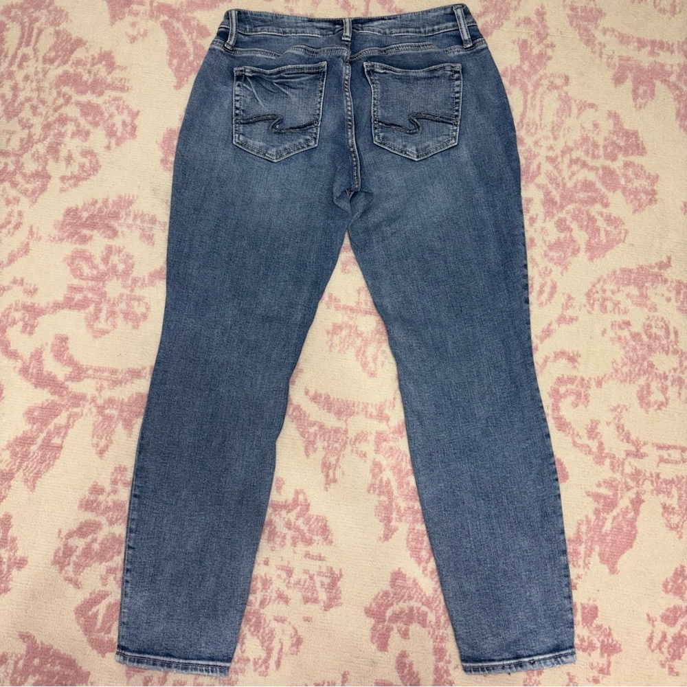 Silver Jeans Distressed Mid-Rise Boyfriend Blue Jeans Women’s 30W 29L - Picture 14 of 15